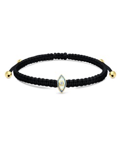 Evil Eye with Enamel Matt Rope Bracelet BR-306-GP